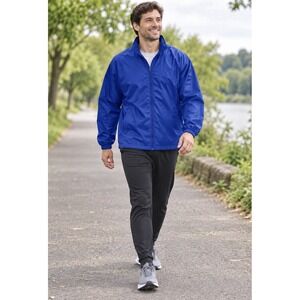 Vintage David Taylor Blue Wind Breaker Sport Jacket XLarge Windbreaker